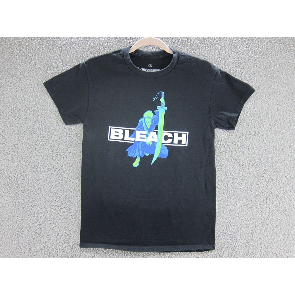 Bleach Anime Shirt Mens Small Black Double Sided Graphic Tee Tite Kubo